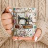Celebrate Your Creativity With Sewing Machine And Floral Design - Personalized Custom Coffee Mug - HOB024_MG