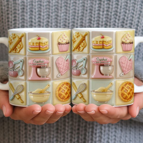 Celebrate Your Culinary Passion With Charming Kitchen Icons - Personalized Custom Coffee Mug - JBS058_MG