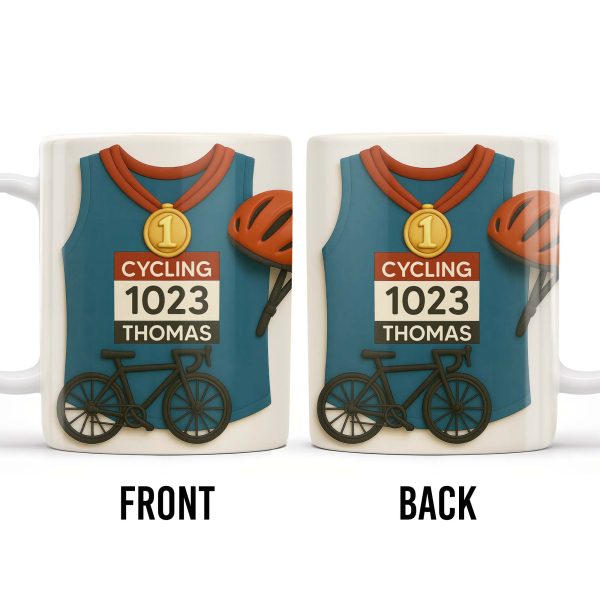 Celebrate Your Cycling Achievements With A Personalized Mug - Personalized Custom Coffee Mug - SPORT009_MG