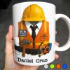 Celebrate Your Everyday Hero with This Engineer-Themed Coffee Mug Featuring Helmet, Tie, Vest, Tools - Personalized Custom Coffee Mug - GRAD298_MG