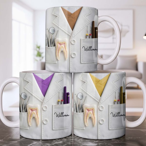 Celebrate Your Favorite Dentist With A Custom Lab Coat Design - Personalized Custom Coffee Mug - DOC073_MG