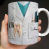 Celebrate Your Favorite Dentist With A Custom Lab Coat Design - Personalized Custom Coffee Mug - DOC073_MG