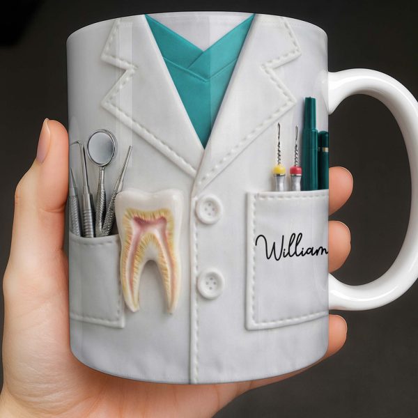 Celebrate Your Favorite Dentist With A Custom Lab Coat Design - Personalized Custom Coffee Mug - DOC073_MG