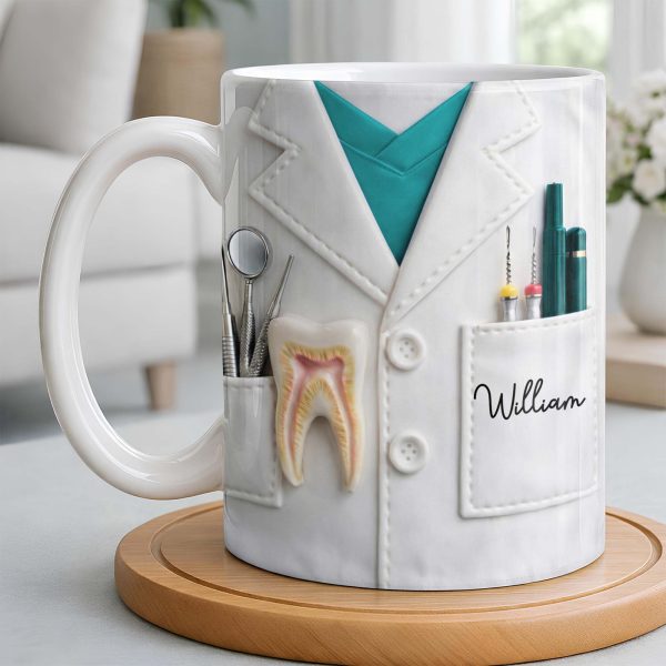 Celebrate Your Favorite Dentist With A Custom Lab Coat Design - Personalized Custom Coffee Mug - DOC073_MG