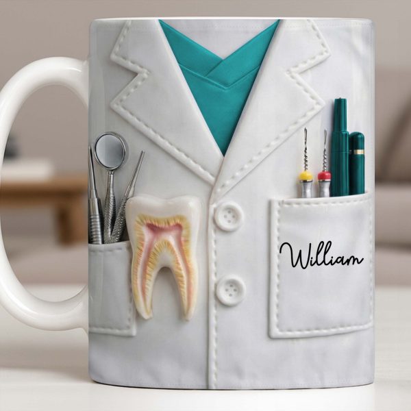 Celebrate Your Favorite Dentist With A Custom Lab Coat Design - Personalized Custom Coffee Mug - DOC073_MG
