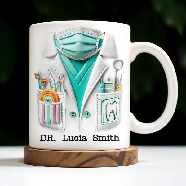 Celebrate Your Favorite Dentist With A Unique Dental Mug - Personalized Custom Coffee Mug - GRAD322_MG