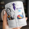 Celebrate Your Favorite Doctor With Stethoscope And Brain Model Mug - Personalized Custom Coffee Mug - DOC083_MG