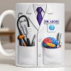 Celebrate Your Favorite Doctor With Stethoscope And Brain Model Mug - Personalized Custom Coffee Mug - DOC083_MG