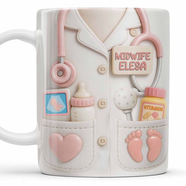 Celebrate Your Favorite Midwife With Essentials - Personalized Custom Coffee Mug - NUR034_MG