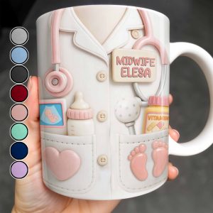 Celebrate Your Favorite Midwife With Essentials - Personalized Custom Coffee Mug - NUR034_MG