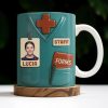 Celebrate Your Favorite Nurse, Medical Scrubs and ID Badge - Personalized Custom Coffee Mug - OFW011_MG