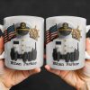 Celebrate Your Favorite Sailor, Navy Uniform and American Flag - Personalized Custom Coffee Mug - GRAD297_MG