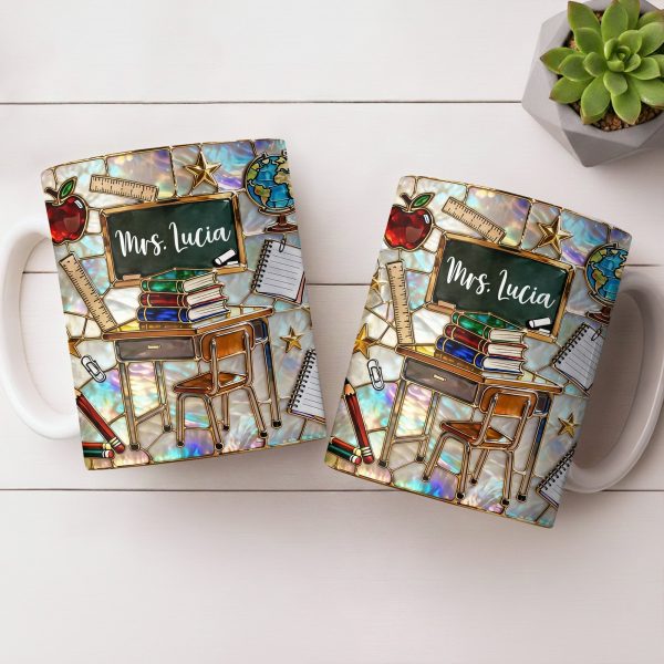 Celebrate Your Favorite Teacher With Classroom Essentials - Personalized Custom Coffee Mug - TEACH070_MG