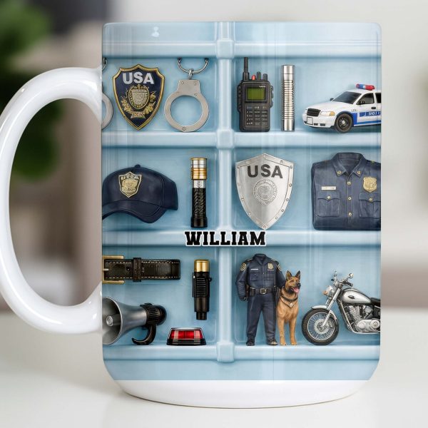 Celebrate Your Heroic Loved One With Custom Police Officer Essentials - Personalized Custom Coffee Mug - OFC029_MG