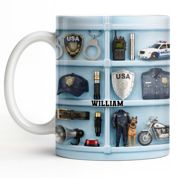 Celebrate Your Heroic Loved One With Custom Police Officer Essentials - Personalized Custom Coffee Mug - OFC029_MG