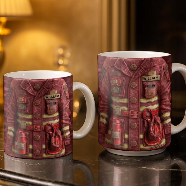 Celebrate Your Heroism With Customizable Firefighter Gear - Personalized Custom Coffee Mug - FIF059_MG