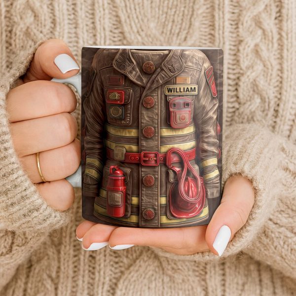 Celebrate Your Heroism With Customizable Firefighter Gear - Personalized Custom Coffee Mug - FIF059_MG