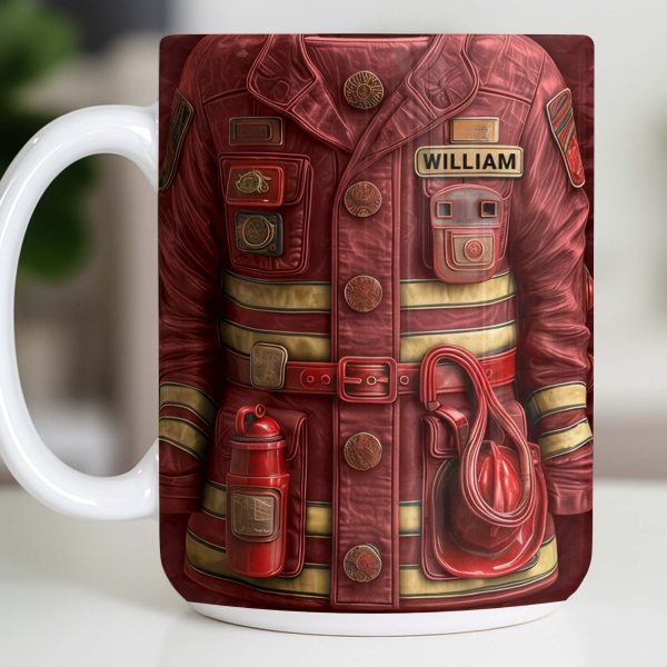 Celebrate Your Heroism With Customizable Firefighter Gear - Personalized Custom Coffee Mug - FIF059_MG