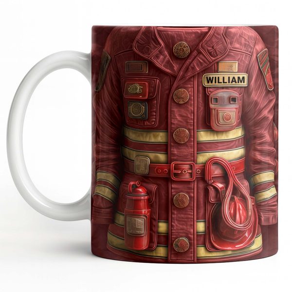 Celebrate Your Heroism With Customizable Firefighter Gear - Personalized Custom Coffee Mug - FIF059_MG