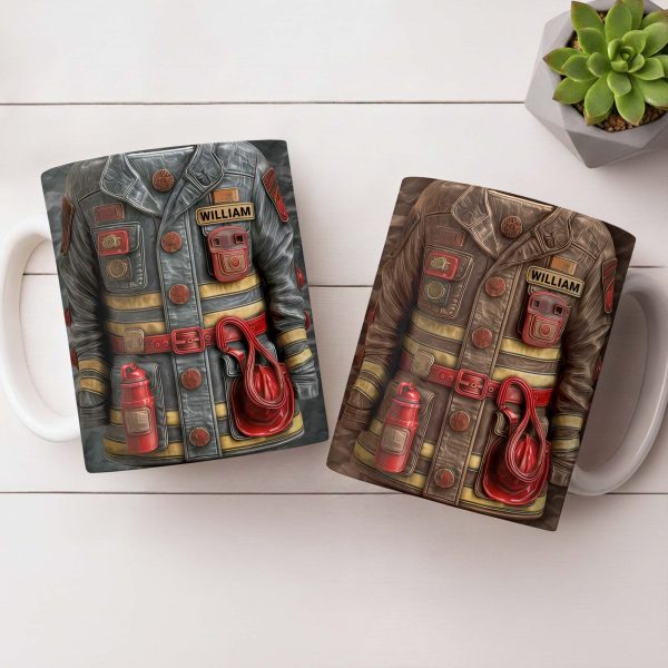 Celebrate Your Heroism With Customizable Firefighter Gear - Personalized Custom Coffee Mug - FIF059_MG