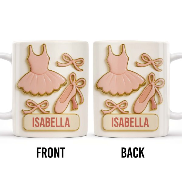 Celebrate Your Love for Ballet and Dance, Ballet Dress and Shoes - Personalized Custom Coffee Mug - FAM333_MG