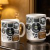 Celebrate Your Love for Classic Music Featuring Vintage Audio Equipment - Personalized Custom Coffee Mug - HOB029_MG