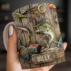 Celebrate Your Love for Fishing with Iconic Angling Gear - Personalized Custom Coffee Mug - FISH017_MG