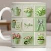 Celebrate Your Love For Gardening With Gardening Tools And Flowers - Personalized Custom Coffee Mug - GAR032_MG