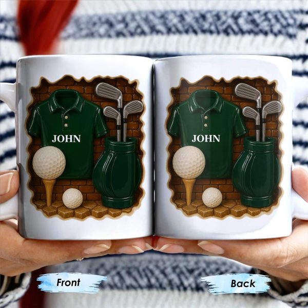 Celebrate Your Love for Golf, Golf Shirt, Golf Balls, Golf Clubs, Golf Bag - Personalized Custom Coffee Mug - GOLF005_MG