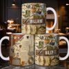 Celebrate Your Love for Music With Guitars and Musical Notes - Personalized Custom Coffee Mug - JBS067_MG