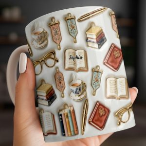 Celebrate Your Love for Reading and Writing - Personalized Custom Coffee Mug - BLV082_MG