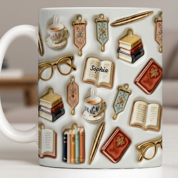 Celebrate Your Love for Reading and Writing - Personalized Custom Coffee Mug - BLV082_MG