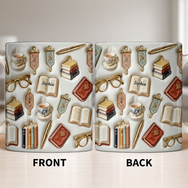 Celebrate Your Love for Reading and Writing - Personalized Custom Coffee Mug - BLV082_MG