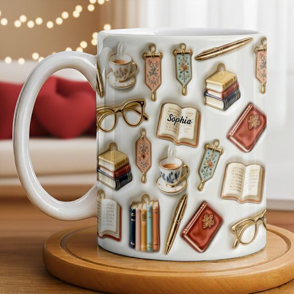 Celebrate Your Love for Reading and Writing - Personalized Custom Coffee Mug - BLV082_MG