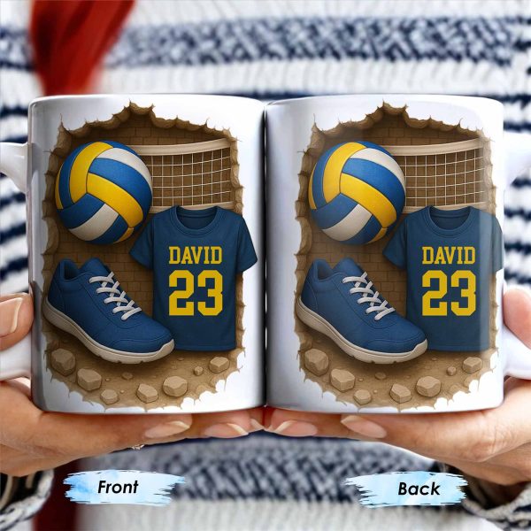 Celebrate Your Love for Volleyball With Sports Gear - Personalized Custom Coffee Mug - SPORT028_MG