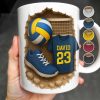 Celebrate Your Love for Volleyball With Sports Gear - Personalized Custom Coffee Mug - SPORT028_MG