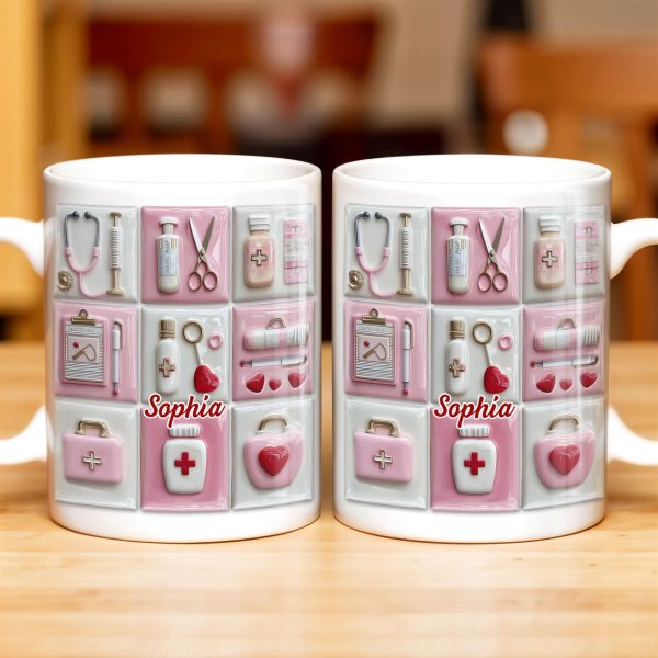 Celebrate Your Medical Journey with Essential Medical Icons - Personalized Custom Coffee Mug - DOC062_MG