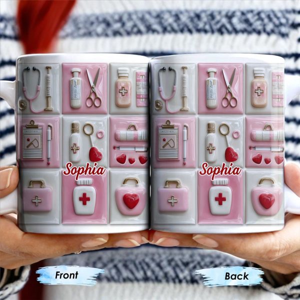 Celebrate Your Medical Journey with Essential Medical Icons - Personalized Custom Coffee Mug - DOC062_MG