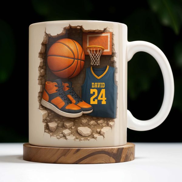 Celebrate Your Passion For Basketball, Sneakers And Jersey - Personalized Custom Coffee Mug - SPORT010_MG