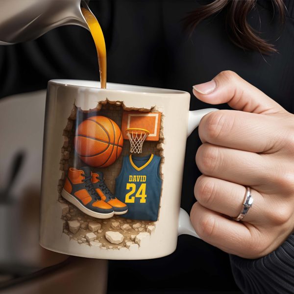 Celebrate Your Passion For Basketball, Sneakers And Jersey - Personalized Custom Coffee Mug - SPORT010_MG