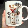 Celebrate Your Passion For Culinary Arts With Cooking Utensils And Chef's Hat - Personalized Custom Coffee Mug - GRAD281_MG
