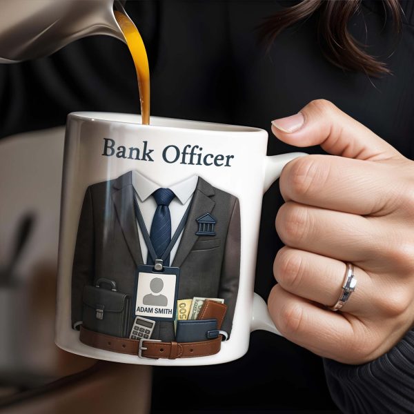 Celebrate Your Profession, Bank Officer Inspired Design - Personalized Custom Coffee Mug - OFW016_MG