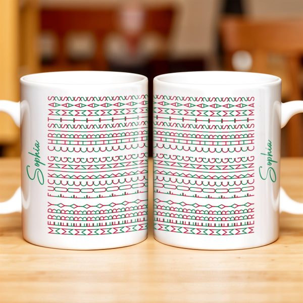 Celebrate Your Unique Style With Aztec Patterns - Personalized Custom Coffee Mug - XMAS154_MG
