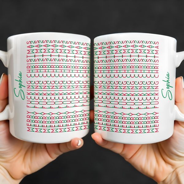 Celebrate Your Unique Style With Aztec Patterns - Personalized Custom Coffee Mug - XMAS154_MG