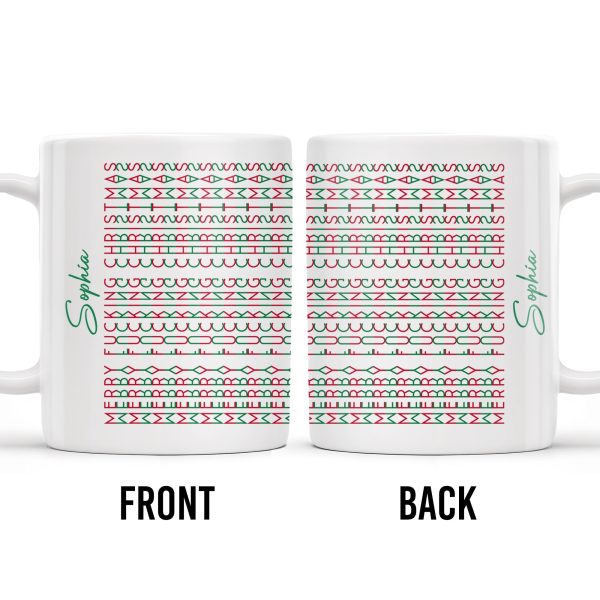 Celebrate Your Unique Style With Aztec Patterns - Personalized Custom Coffee Mug - XMAS154_MG