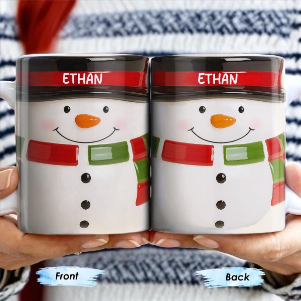 Celebrates Christmas With A Cheerful Santa Design - Personalized Custom Coffee Mug - XMAS092_MG