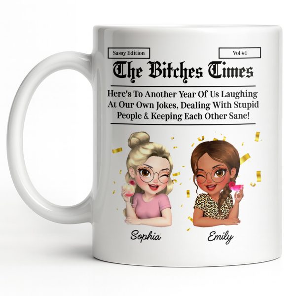 Celebrating Another Year Of Friendship And Laughter - Personalized Custom Coffee Mug - BST521_MG