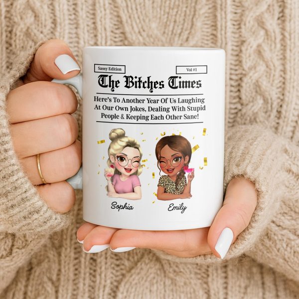 Celebrating Another Year Of Friendship And Laughter - Personalized Custom Coffee Mug - BST521_MG