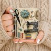 Celebrating the Art of Crafting With Sewing Essentials - Personalized Custom Coffee Mug - JBS087_MG