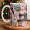 Celebrating the Art of Crafting With Sewing Essentials - Personalized Custom Coffee Mug - JBS087_MG